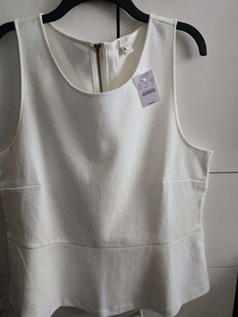 NWT J.Crew White Cotton Top - XL